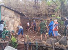 Kades Mantun Ajak Warga Bergotong Royong Bantu Warga Terdampak Longsor