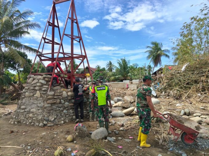 Sinergi TNI dan Kementerian Pertahanan Bangun Jembatan Gantung di Aceh