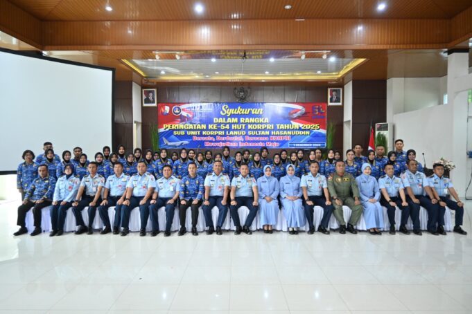 Danlanud Sultan Hasanuddin Hadiri Syukuran HUT Ke-54 Korpri