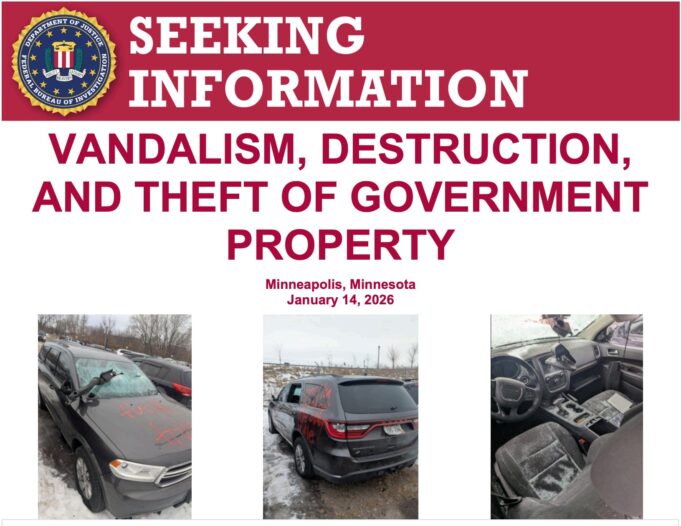 FBI Tawarkan Hadiah Bagi Informasi Perusakan dan Pencurian Properti Pemerintah di Minnesota