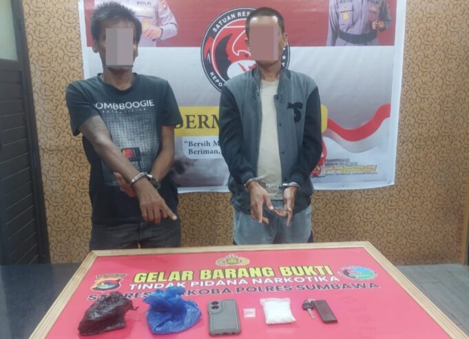Satresnarkoba Polres Sumbawa Ringkus Dua Warga KSB dan Sabu 1 Ons