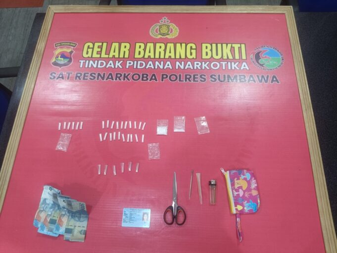 Sat Resnarkoba Polres Sumbawa Ringkus Pengedar di Tarano, 29 Poket Sabu Diamankan