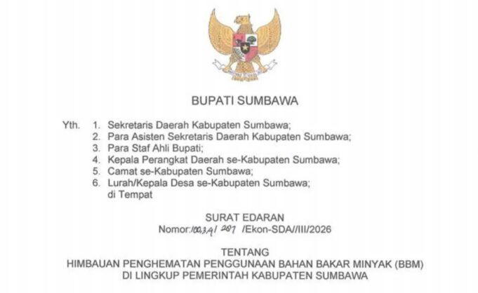 Bupati Keluarkan Edaran Hemat BBM