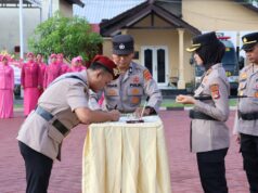 Pimpin Sertijab, Kapolres Sumbawa Tekankan Penyegaran Organisasi dan Inovasi Baru