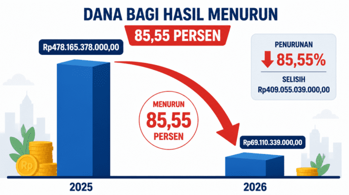 DBH Kabupaten Sumbawa 2026 Berkurang Rp409 Miliar Lebih dari 2025