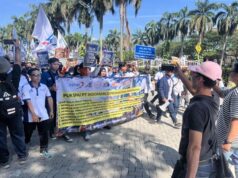 Buruh Indomaret Demo Tuntut Pembayaran Upah Lembur