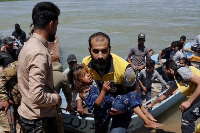 Euphrates flooding in Deir al-Zor