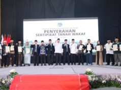 1.029 Sertifikat Wakaf Diserahkan ke Badan Hukum Keagamaan