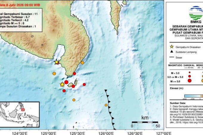 20 Gempa Susulan Pasca Gempa 7,7 di Filipina