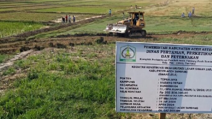 70 Pompa Irigasi Dihidupkan, Sawah Rusak Sedang Siap Tanam