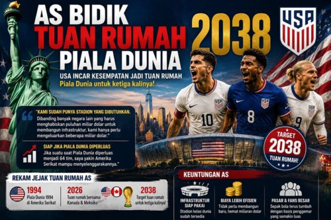 Amerika Serikat Resmi Bidik Tuan Rumah Piala Dunia 2038