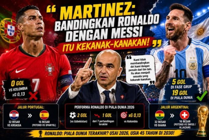 Bandingkan Ronaldo dan Messi? Martinez: Itu Perilaku Kanak-kanak