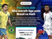 Brasil Tantang Haiti, Misi Tiga Poin di Grup C
