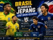 Brasil Unggul, Jepang Siap Tantang Takdir di Houston