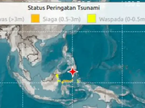 Gempa 7,7 Guncang Sangihe, Peringatan Tsunami Dikeluarkan