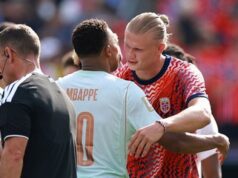 Haaland dan Mbappe Berpelukan Usai Norwegia Kalah dari Prancis