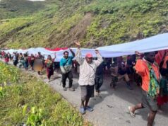 Peringatan Hari Lahir Pancasila, 800 Warga Puncak Jaya Kirab Bendera 50 Meter