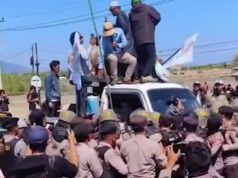 Demo PPS Serentak di Pulau Sumbawa, Massa APPS Kota Bima Blokade Jalan Depan Terminal Pertamina