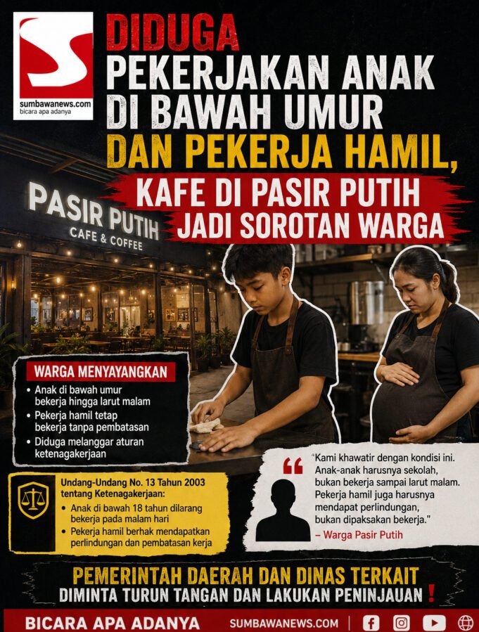 Diduga Pekerjakan Anak di Bawah Umur dan Pekerja Hamil, Kafe di Pasir Putih Jadi Sorotan Warga