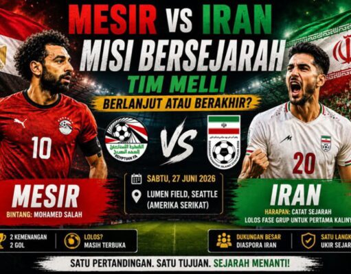 Iran vs Mesir: Laga Sejarah di Tengah Badai Politik