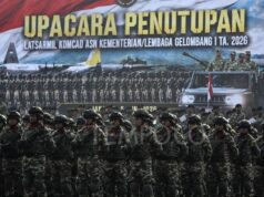 Komponen Cadangan ASN Apel Siaga di Tengah Aksi Mahasiswa