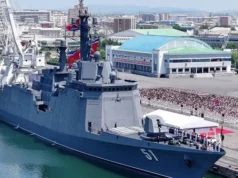 Korea Utara Luncurkan Kapal Perang Nuklir Pertama