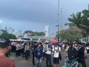 Mahasiswa BEM SI Bubarkan Diri Tertib Usai Aksi di DPR