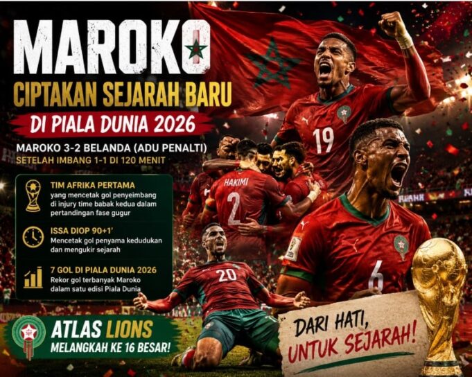 Maroko Torehkan Sejarah Baru, Kalahkan Belanda lewat Adu Penalti