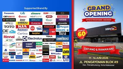 Mitra10 Buka Gerai Ke-60 di Makassar, Hadirkan One-Stop Shopping Rumah Tangga