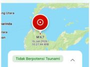 Palu Diguncang Gempa 6,7 M, Tak Berpotensi Tsunami