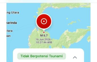 Palu Diguncang Gempa 6,7 M, Tak Berpotensi Tsunami