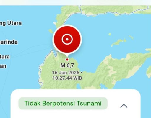 Palu Diguncang Gempa 6,7 M, Tak Berpotensi Tsunami