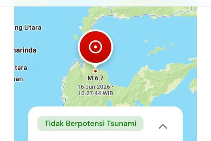 Palu Diguncang Gempa 6,7 M, Tak Berpotensi Tsunami