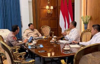 Prabowo Terima Kapolri, Bahas Stabilitas Keamanan dan Persiapan Hari Bhayangkara
