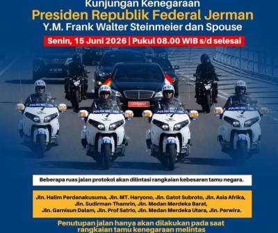 Presiden Jerman Melintas, 10 Ruas Jalan Ibu Kota Ditutup Sementara