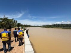 Sheet Pile Miring, Tanggul Krueng Tamiang Diperbaiki
