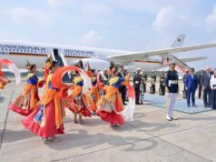 Tarian Tradisional Sambut Presiden Jerman di Jakarta