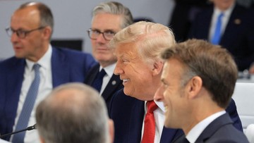 Trump, Macron, dan Emir Qatar Ngobrol Bola dan UFC di Sela G7