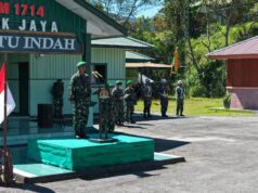 Kodim 1714/Puncak Jaya Gelar Korps Rapot Pindah Satuan dan Penerimaan Personel Baru