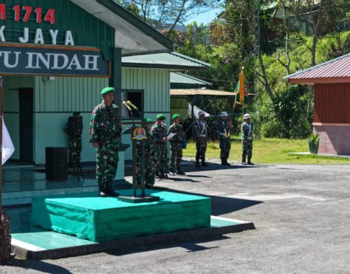 Kodim 1714/Puncak Jaya Gelar Korps Rapot Pindah Satuan dan Penerimaan Personel Baru