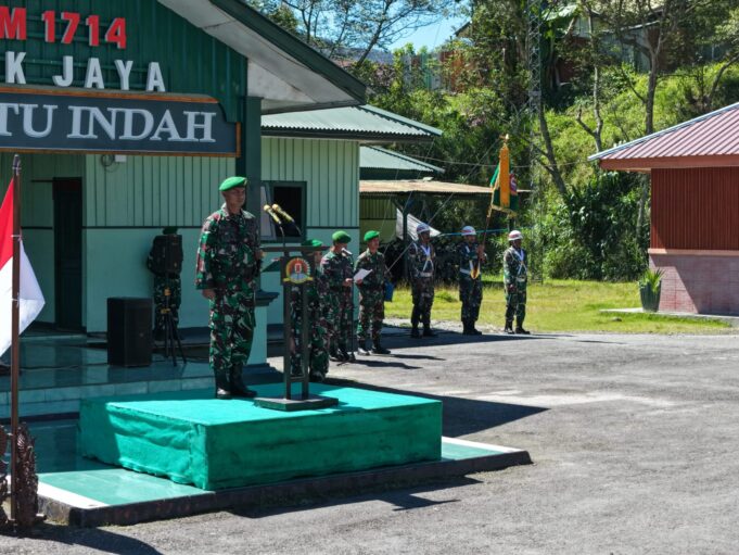 Kodim 1714/Puncak Jaya Gelar Korps Rapot Pindah Satuan dan Penerimaan Personel Baru
