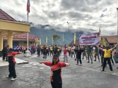 Senam Jumat Sehat Gabungan TNI, Polri dan Pemda Kabupaten Puncak Jaya