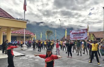 Senam Jumat Sehat Gabungan TNI, Polri dan Pemda Kabupaten Puncak Jaya