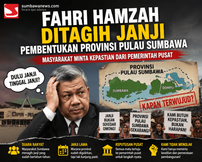 Fahri Hamzah Ditagih Janji Pembentukan Provinsi Pulau Sumbawa, Masyarakat Minta Kepastian dari Pemerintah Pusat