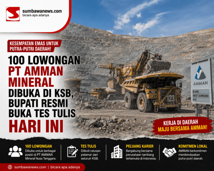 100 Lowongan PT AMMAN Mineral Dibuka di KSB, Bupati Resmi Buka Tes Tulis Hari Ini