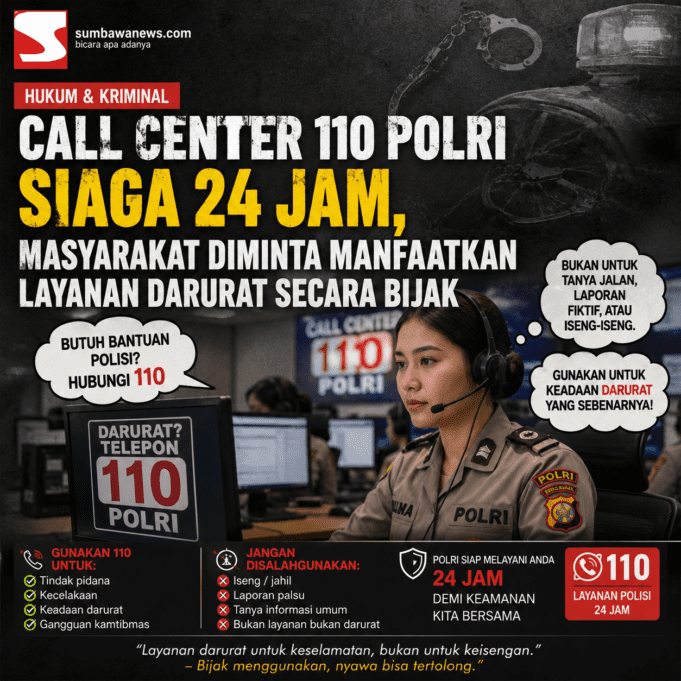 Call Center 110 Polri Siaga 24 Jam, Masyarakat Diminta Manfaatkan Layanan Darurat Secara Bijak