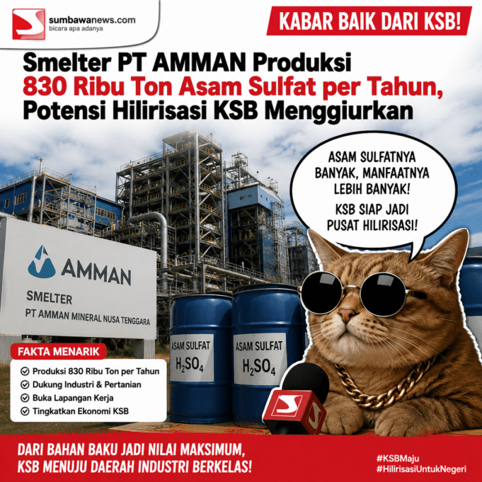 Smelter PT AMMAN Produksi 830 Ribu Ton Asam Sulfat per Tahun, Potensi Hilirisasi KSB Menggiurkan