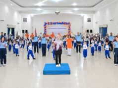 Merangkai Bahagia Dengan Anak-Anak TK Angkasa, Olahraga Bersama HUT Ke-38 Yasarini Penuh Keceriaan di Lanud Sjamsudin Noor