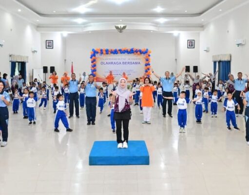 Merangkai Bahagia Dengan Anak-Anak TK Angkasa, Olahraga Bersama HUT Ke-38 Yasarini Penuh Keceriaan di Lanud Sjamsudin Noor