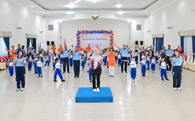 Merangkai Bahagia Dengan Anak-Anak TK Angkasa, Olahraga Bersama HUT Ke-38 Yasarini Penuh Keceriaan di Lanud Sjamsudin Noor